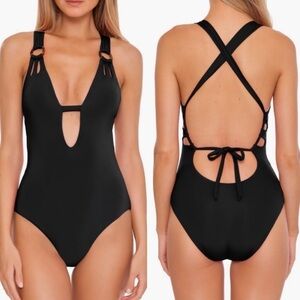 BECCA Color Code Plunge One Piece Swimsuit!